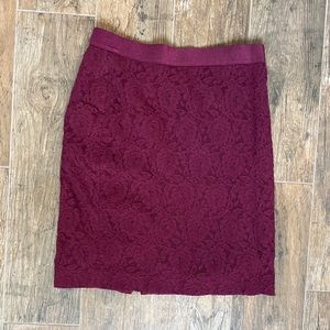 Ann Taylor Maroon petite pencil skirt!